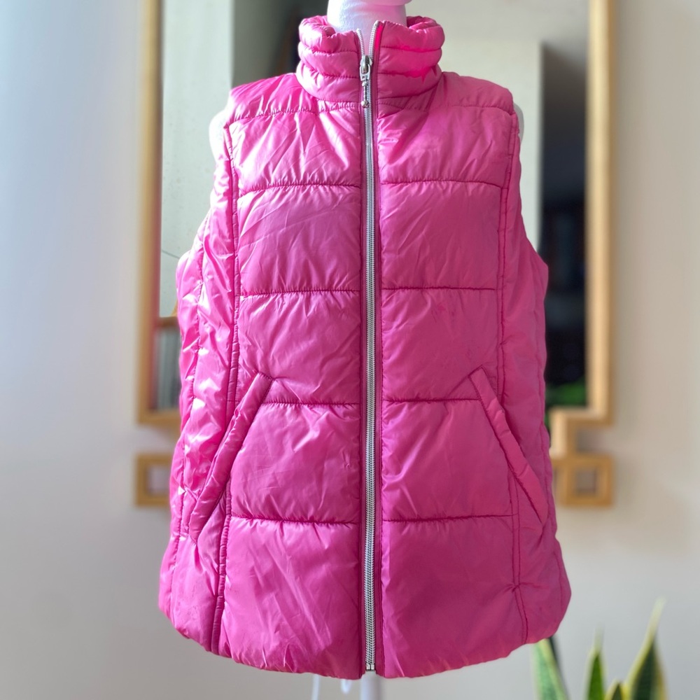 ANORAK Pink Puffer Quilted Vest sz Medium - Picture 5 of 14